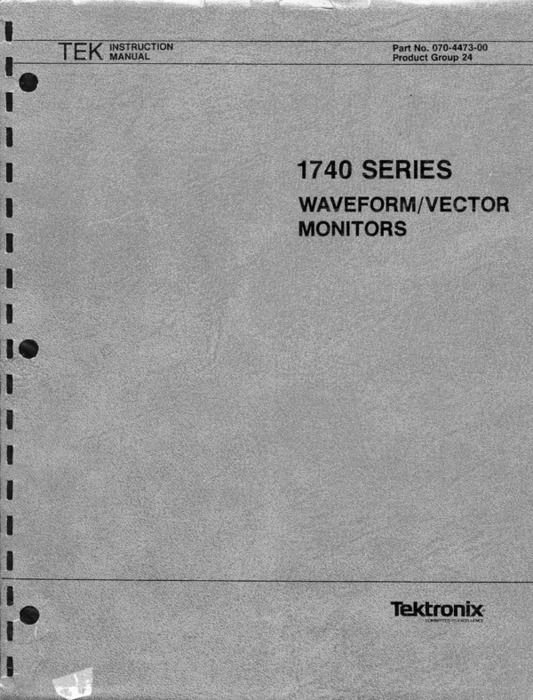 1421 tektronix vectorscope service manual
